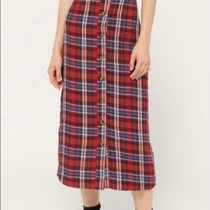 Plaid midi skirt from Urban Outfitters